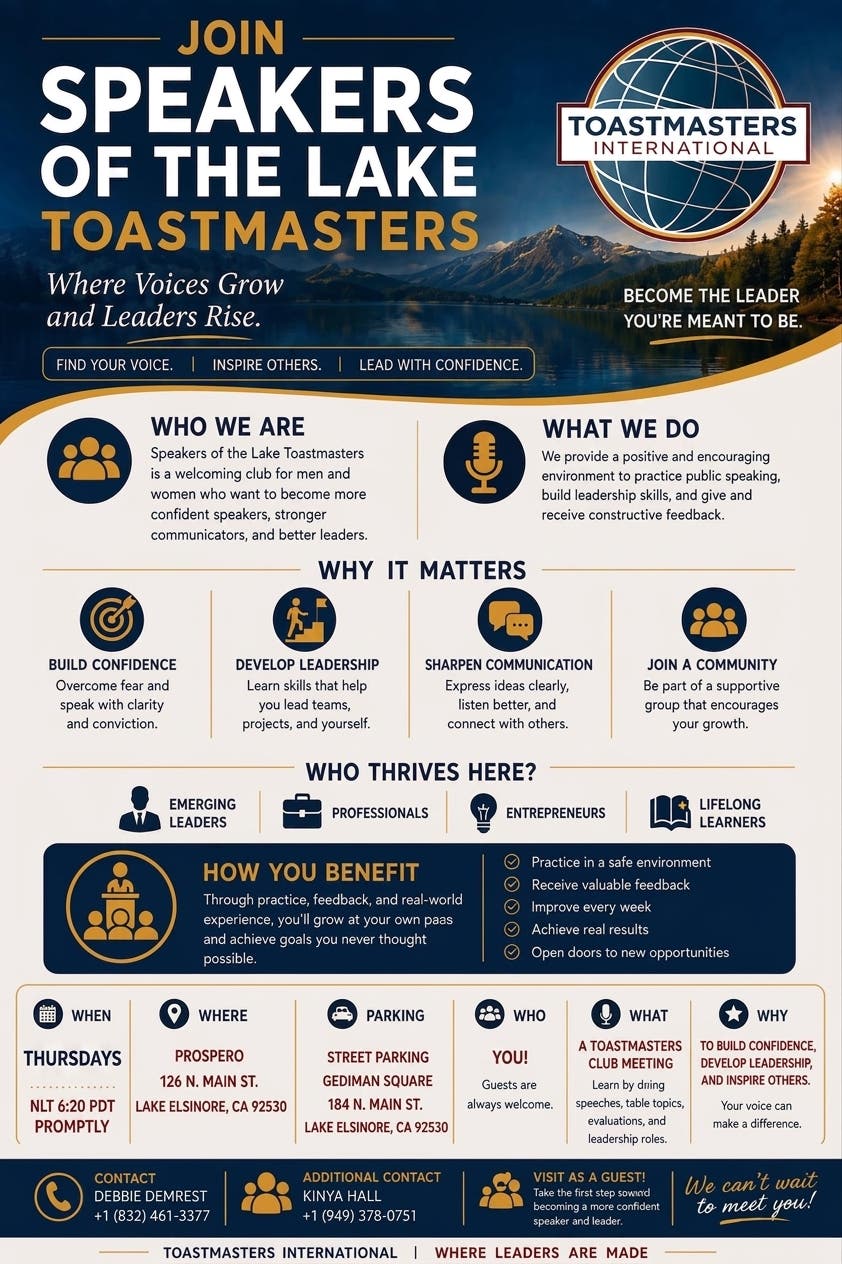 Speakers of the Lake Toastmasters