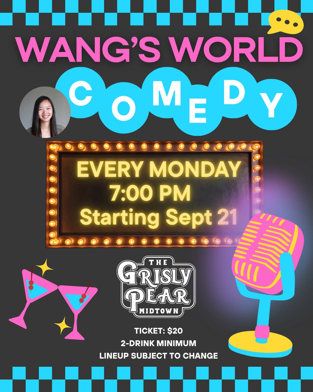 Wang's World Comedy — Every Monday at Grisly Pear Midtown