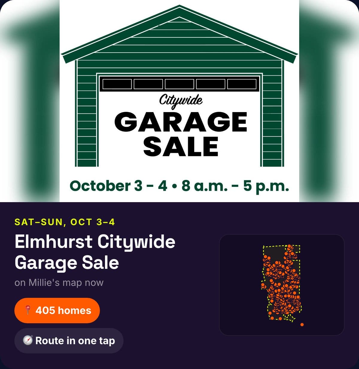 Elmhurst's first Citywide Garage Sale is this weekend: all 405 homes on one map