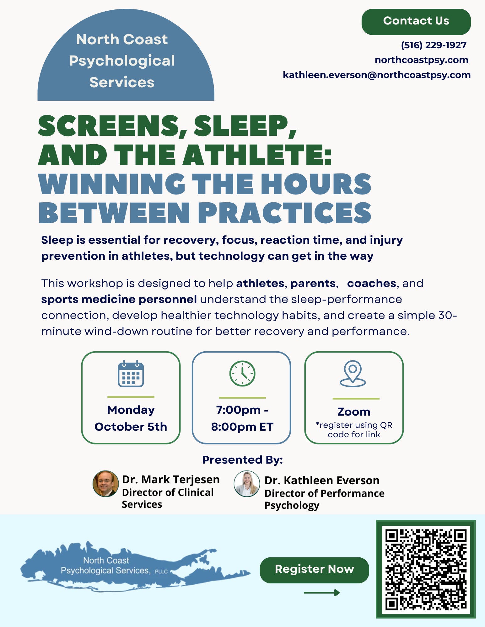 Free Online Zoom Workshop -- Screens, Sleep, and the Athlete: Winning the Hours Between Practices