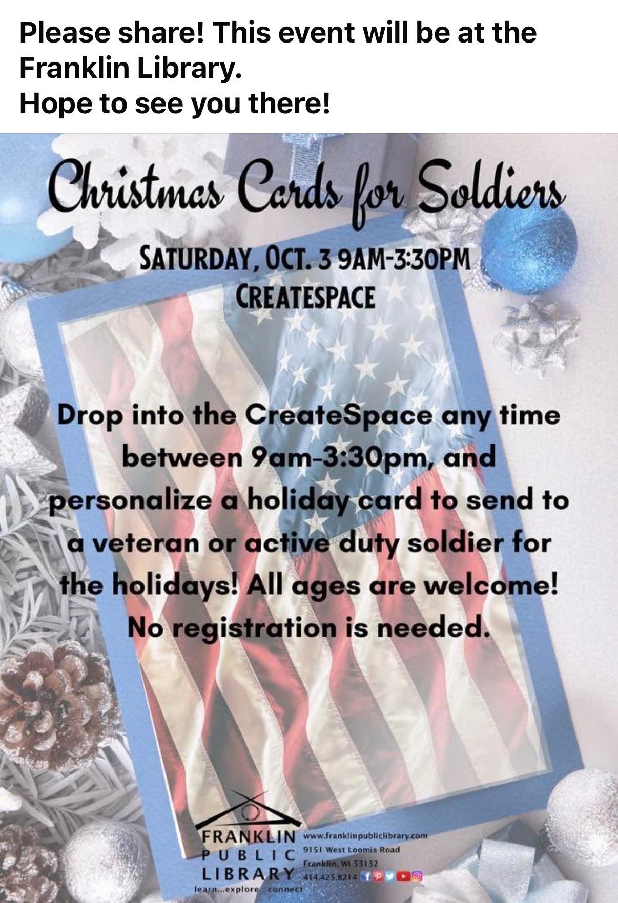 Christmas Cards signing for Soldiers and Veterans