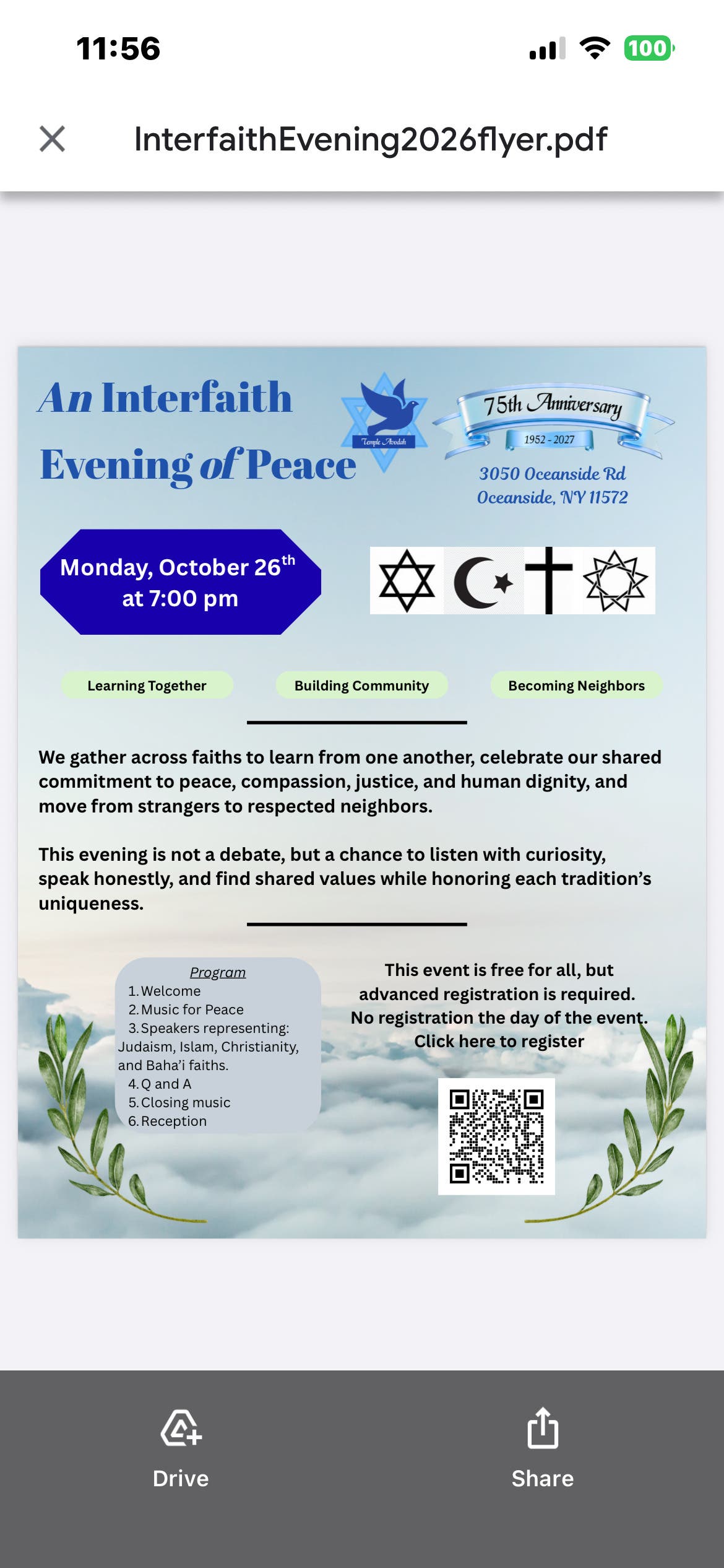 An Interfaith Evening Of Peace