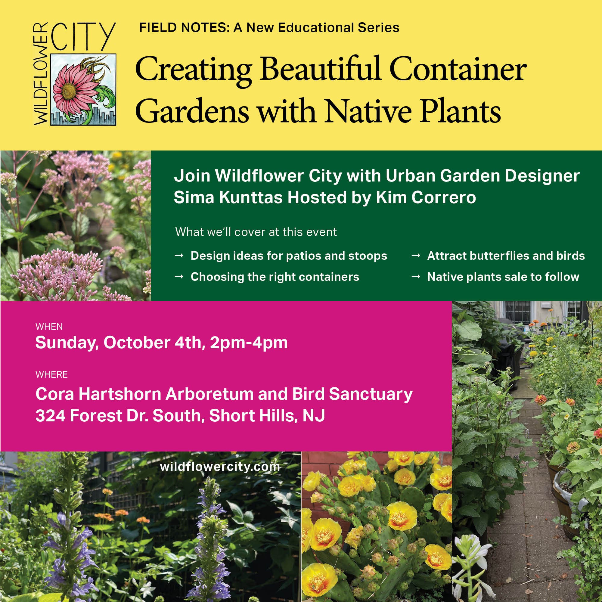 Design Beautiful Container Gardens and Native Plant Sale
