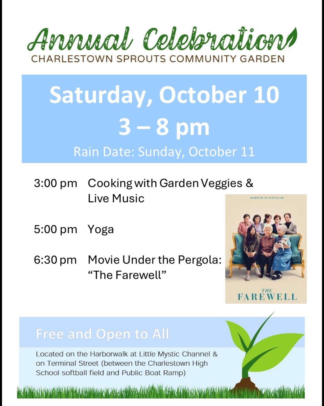 Annual Celebration: Charlestown Sprouts Community Garden