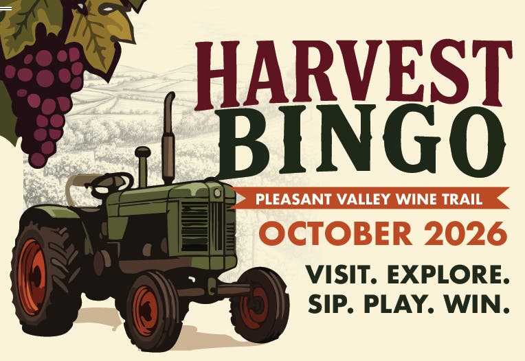 Harvest Bingo on the Pleasant Valley Wine Trail