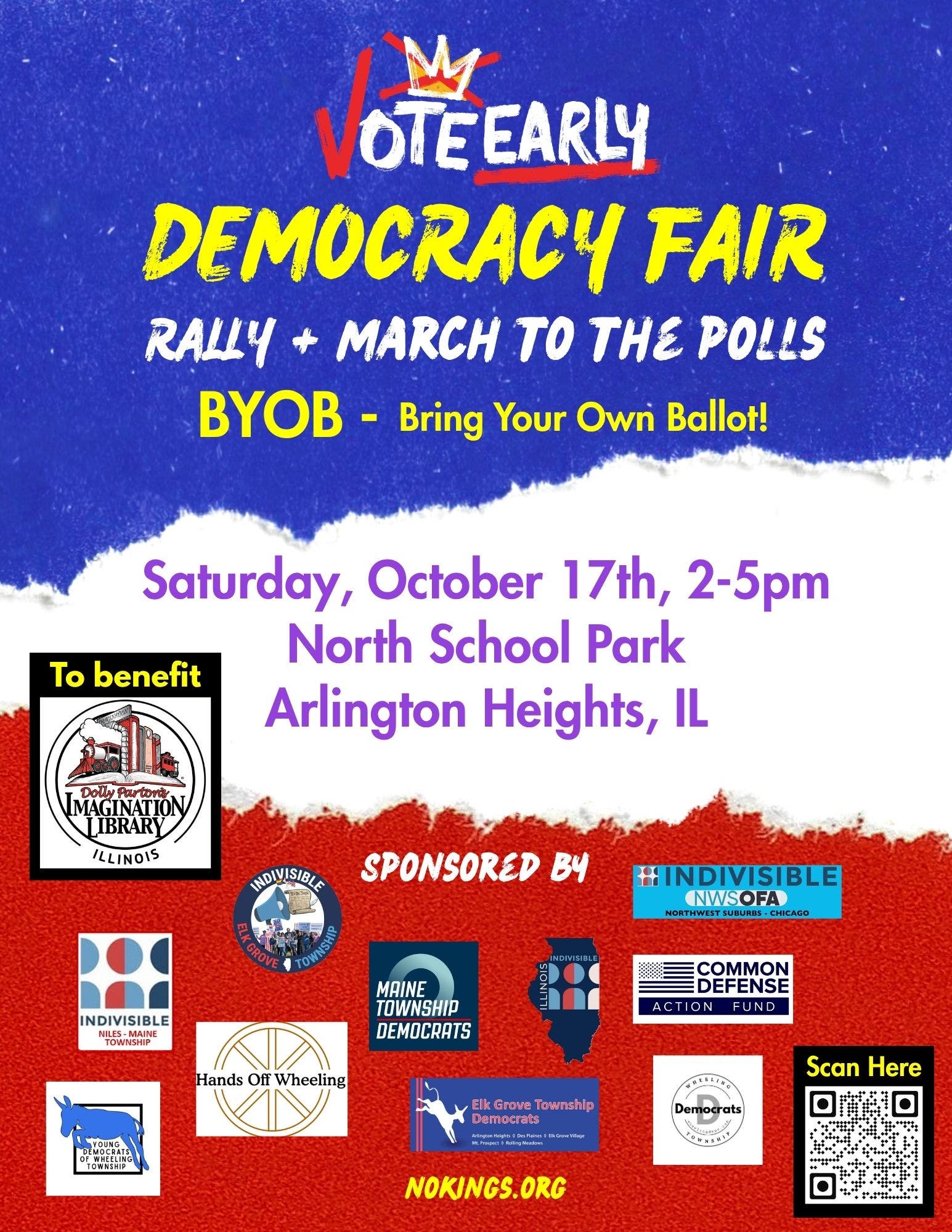 NO KINGS VOTE EARLY: Arlington Heights