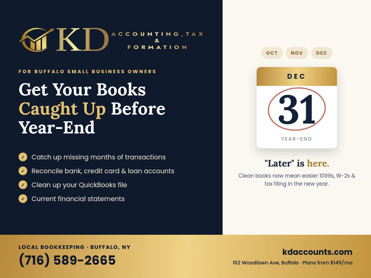 Buffalo Small Business Owners: Get Your Books Caught Up Before Year-End