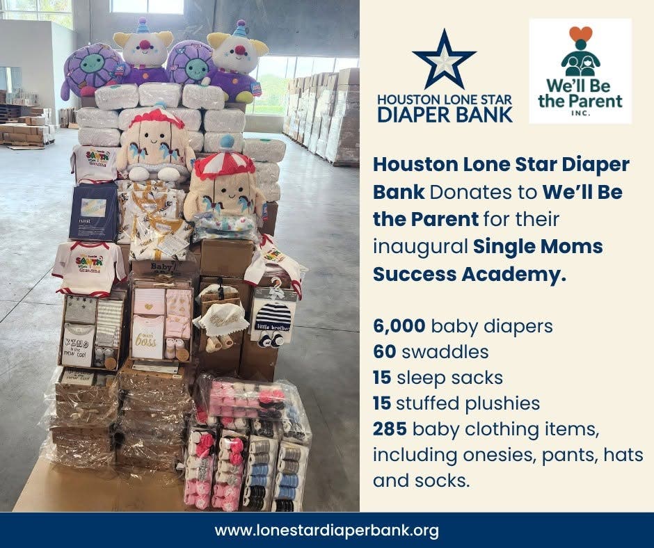 Houston Lone Star Diaper Bank Donates 6,000 Diapers and 375 Baby Essentials 
