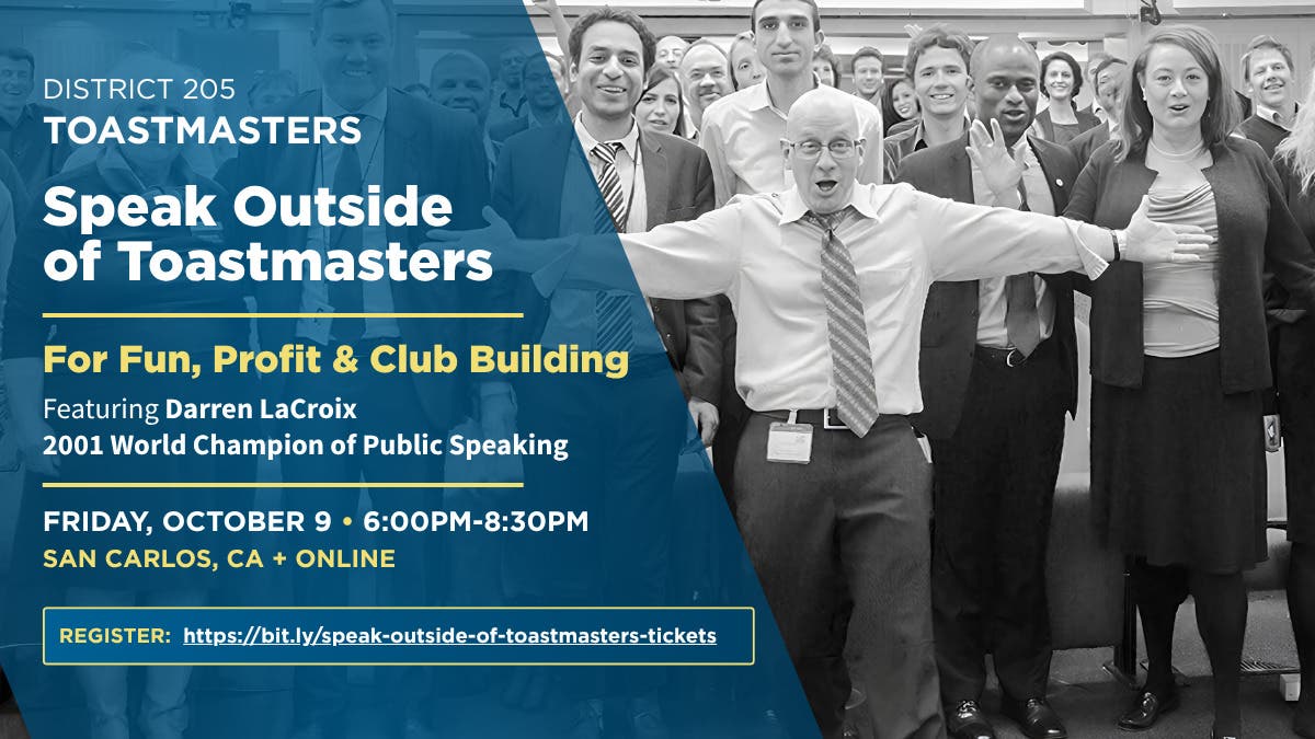 Speak Outside of Toastmasters for Fun, Profit & Club Building
