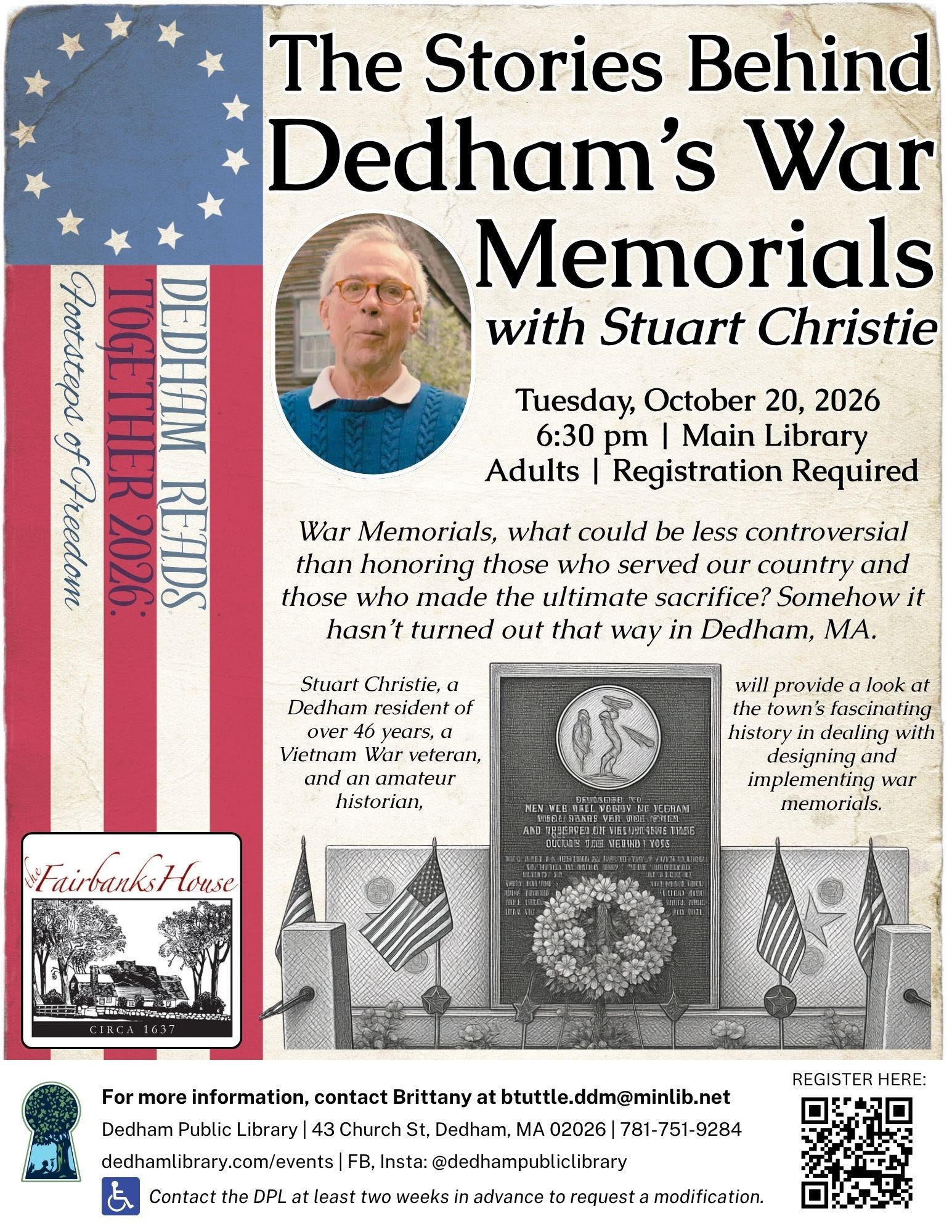 The Stories Behind Dedham’s War Memorials with Stuart Christie