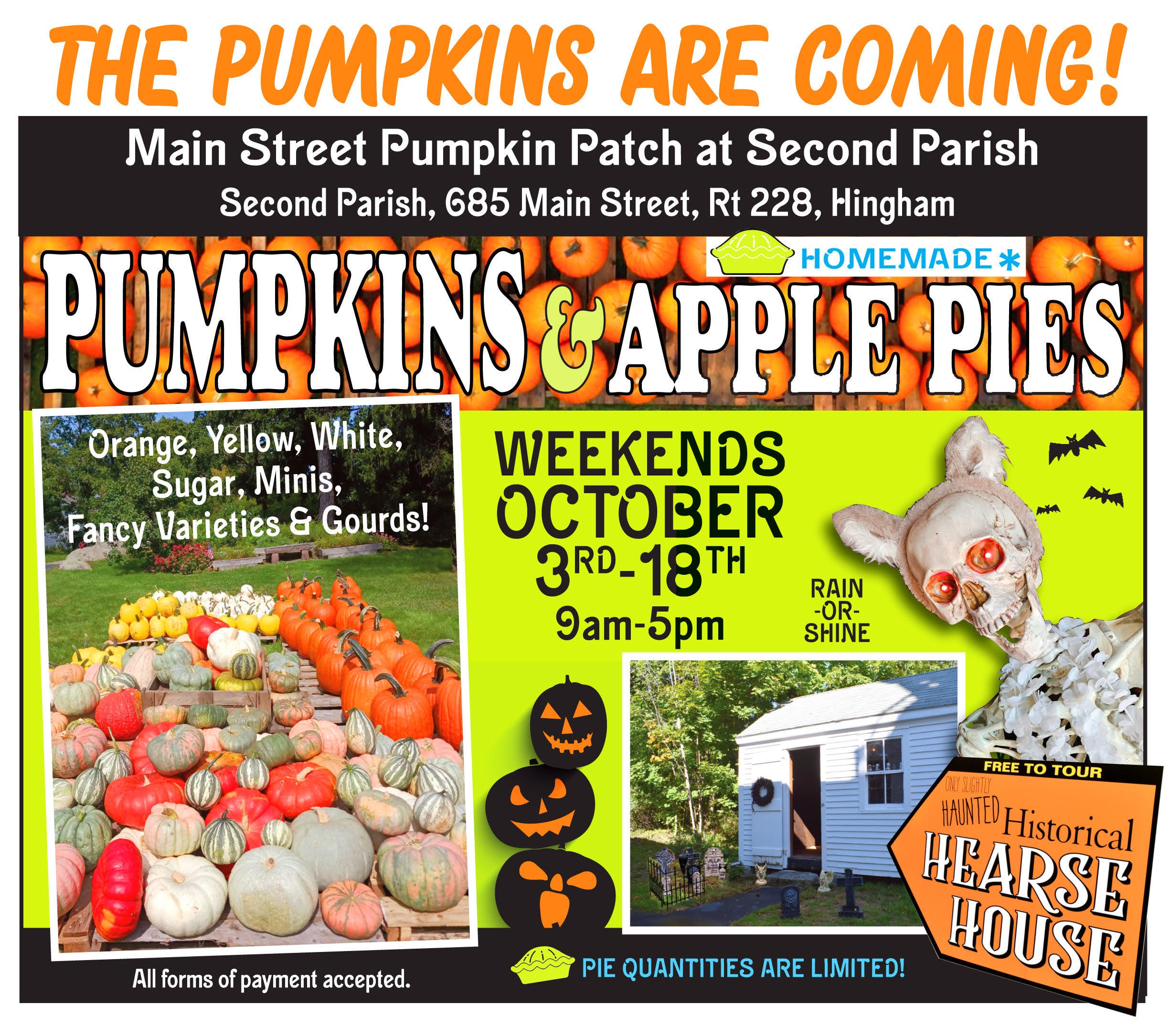 Main Street Pumpkin Patch at Second Parish in Hingham, 685 Main St