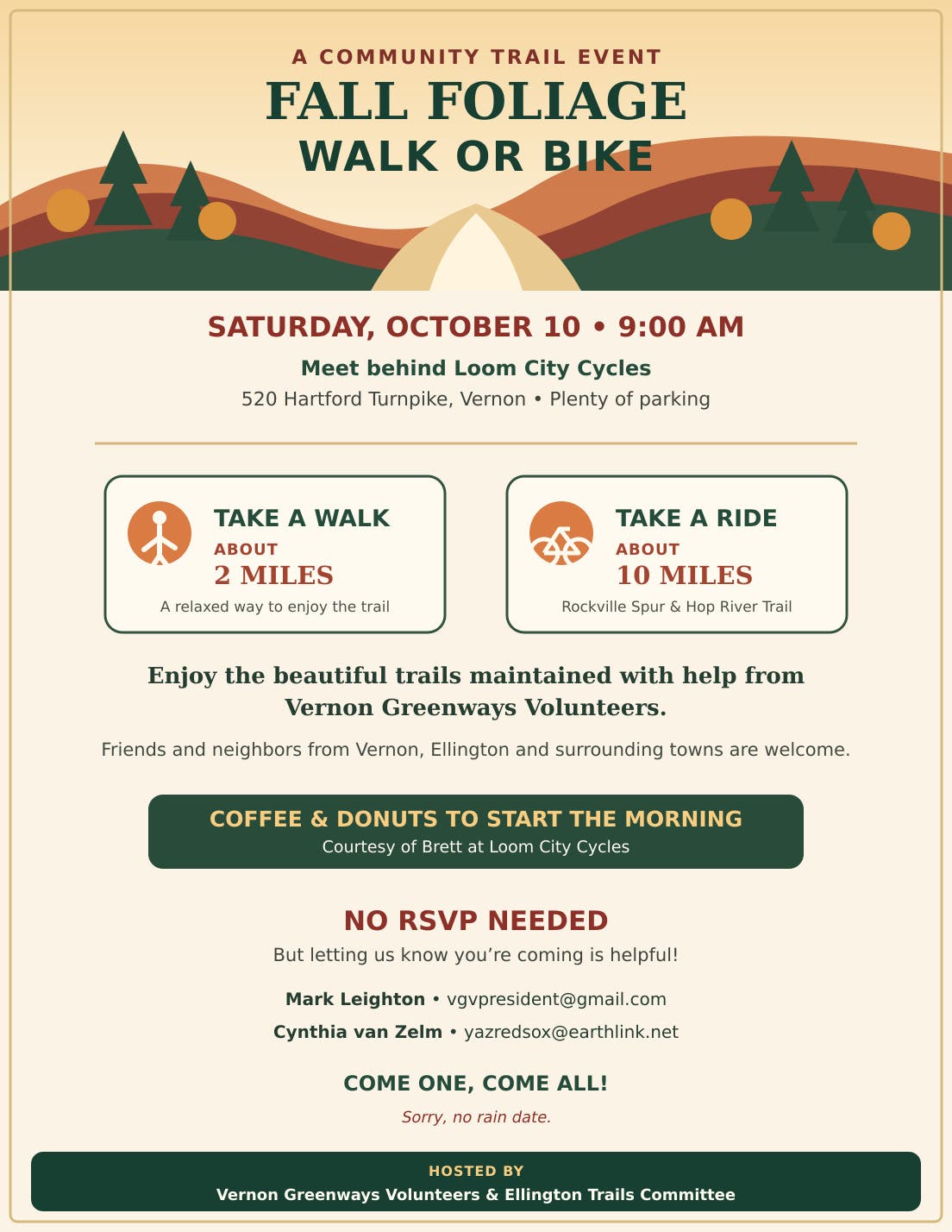 Fall Foliage Walk Or Bike