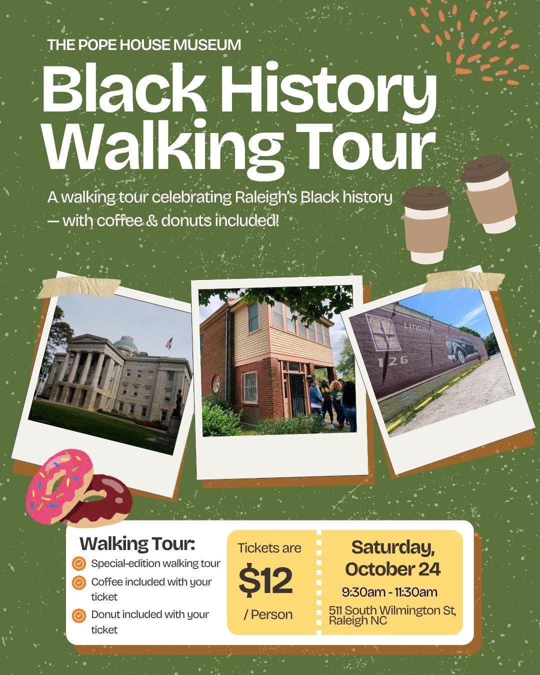 Black History Walking Tour: Coffee and Donuts