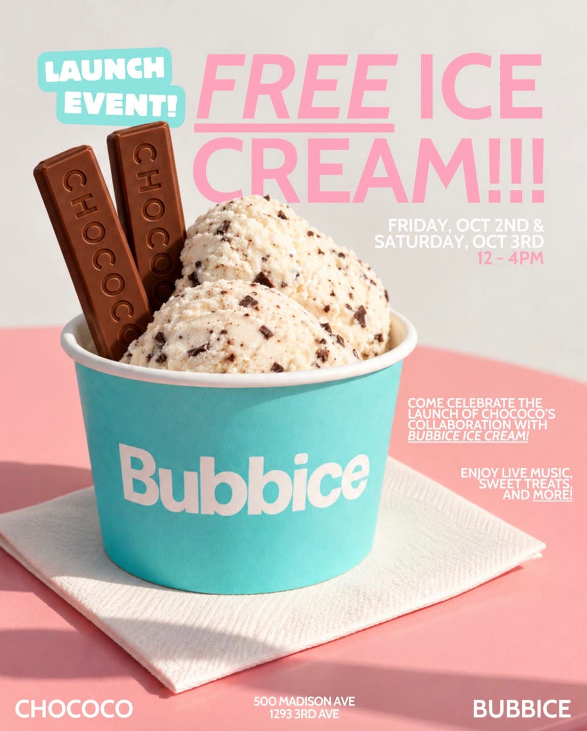 Chococo x Bubbice Holiday Ice Cream Experience