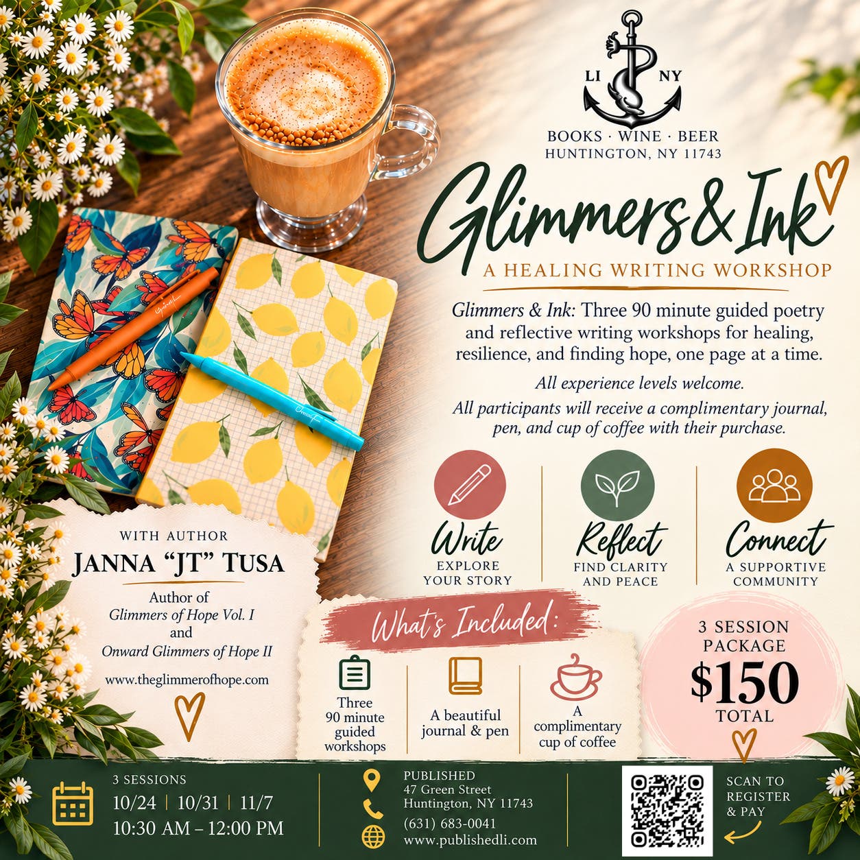 Glimmers & Ink: A Healing Writing Workshop with Author Janna "JT" Tusa