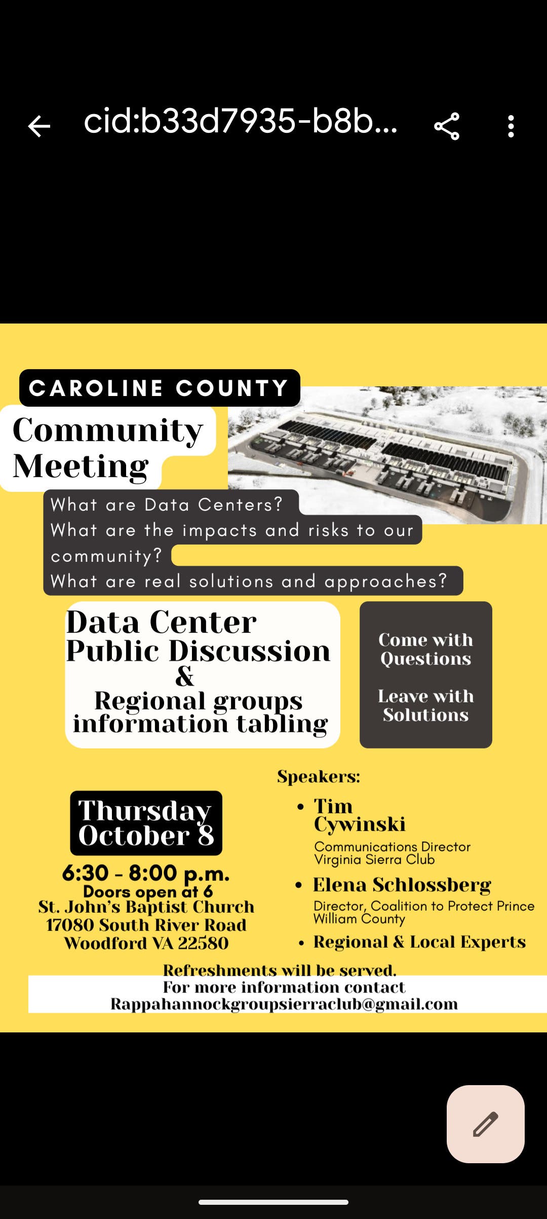 Informational Meeting on Data Centers