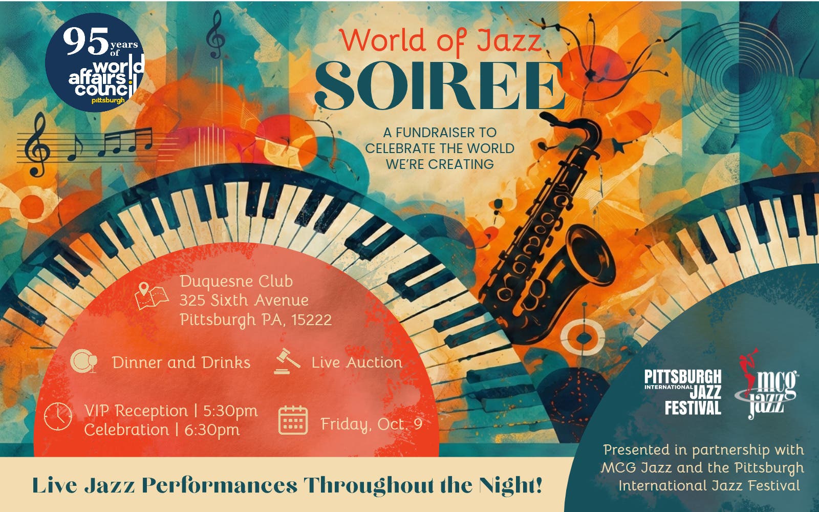 World Affairs Council of Pittsburgh's 95th Anniversary Soiree: World of Jazz