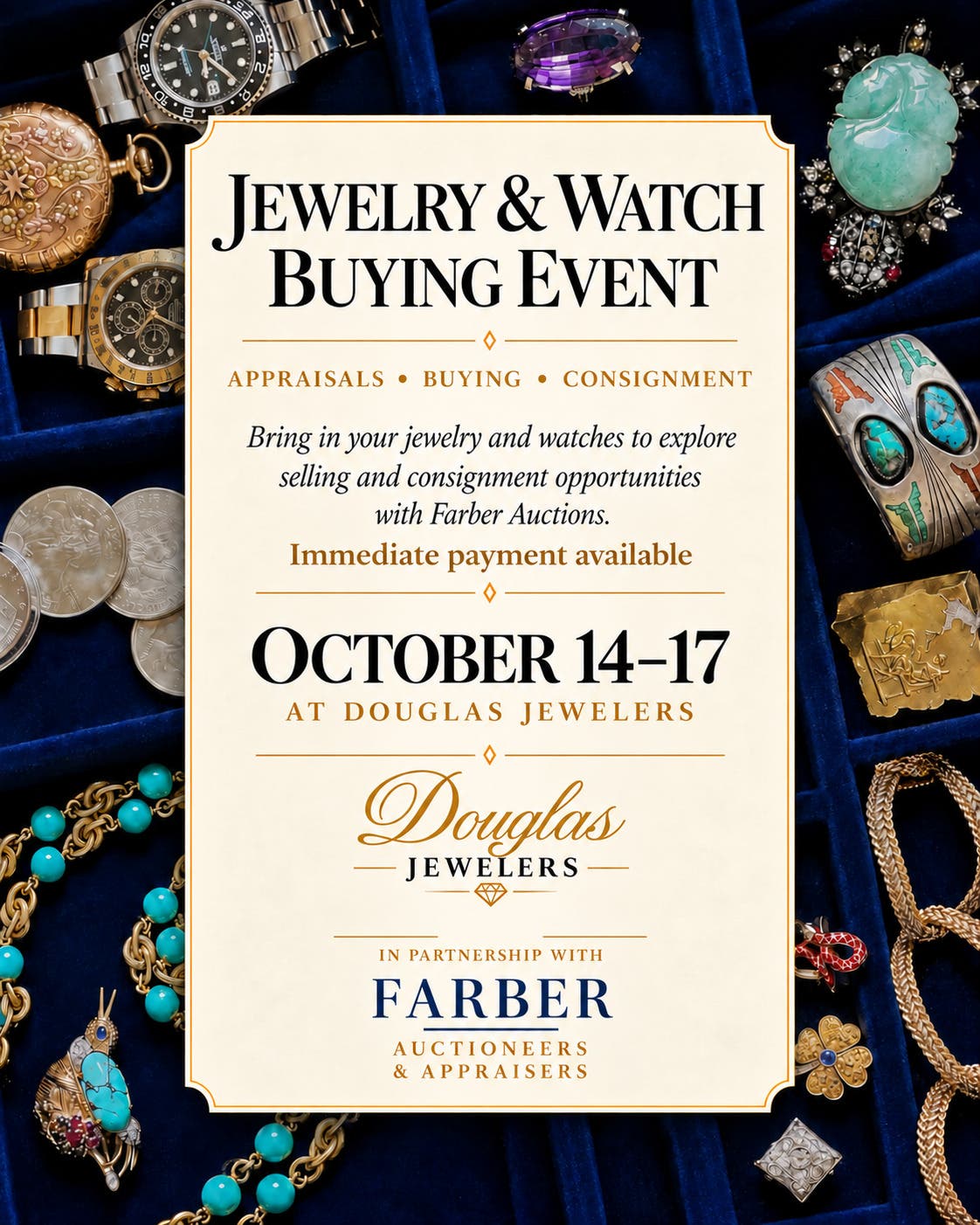 Jewelry & Watch Appraisal and Buying Event - October 14th - 17th