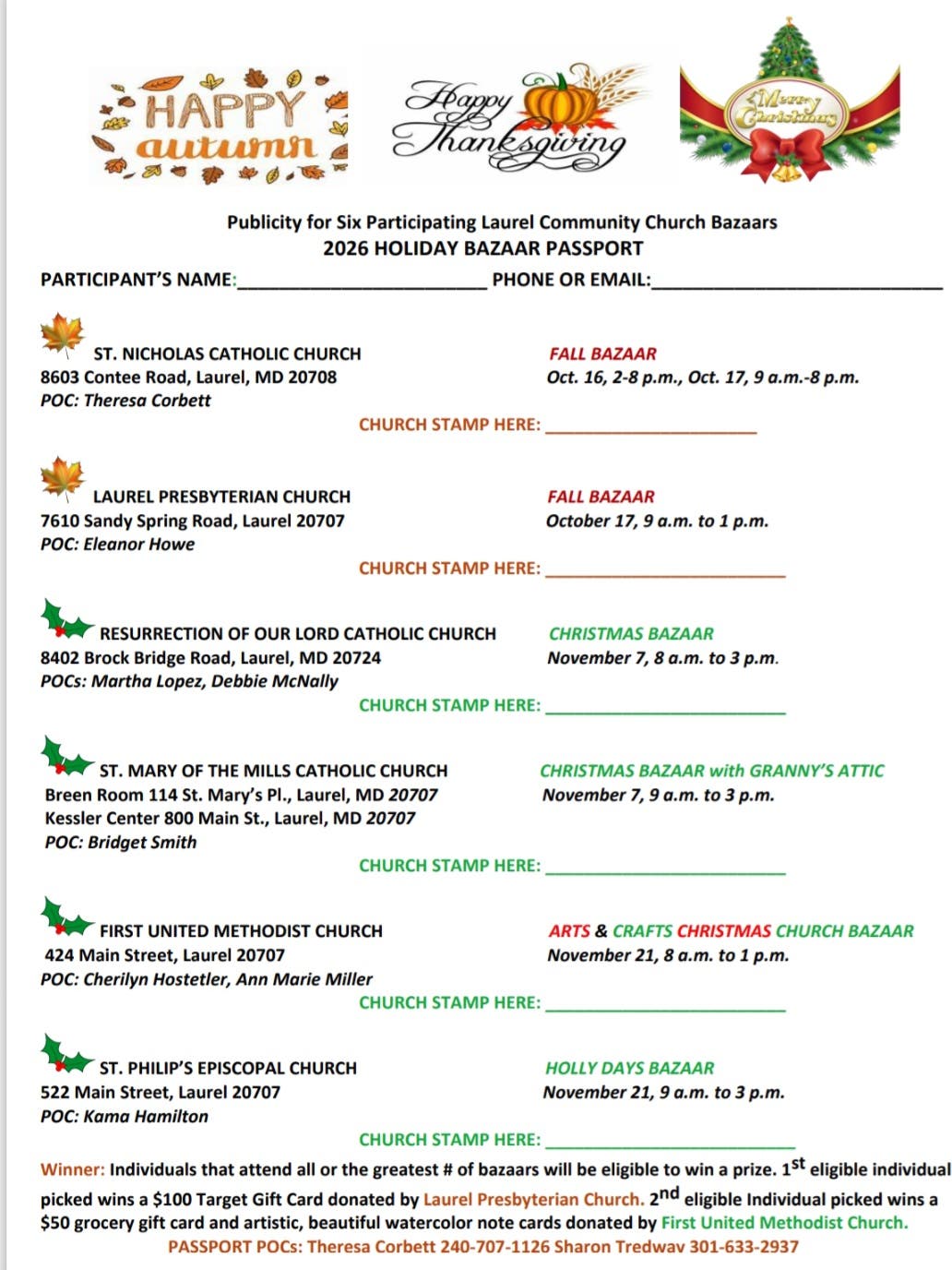 2026 Holiday Bazaar Passport