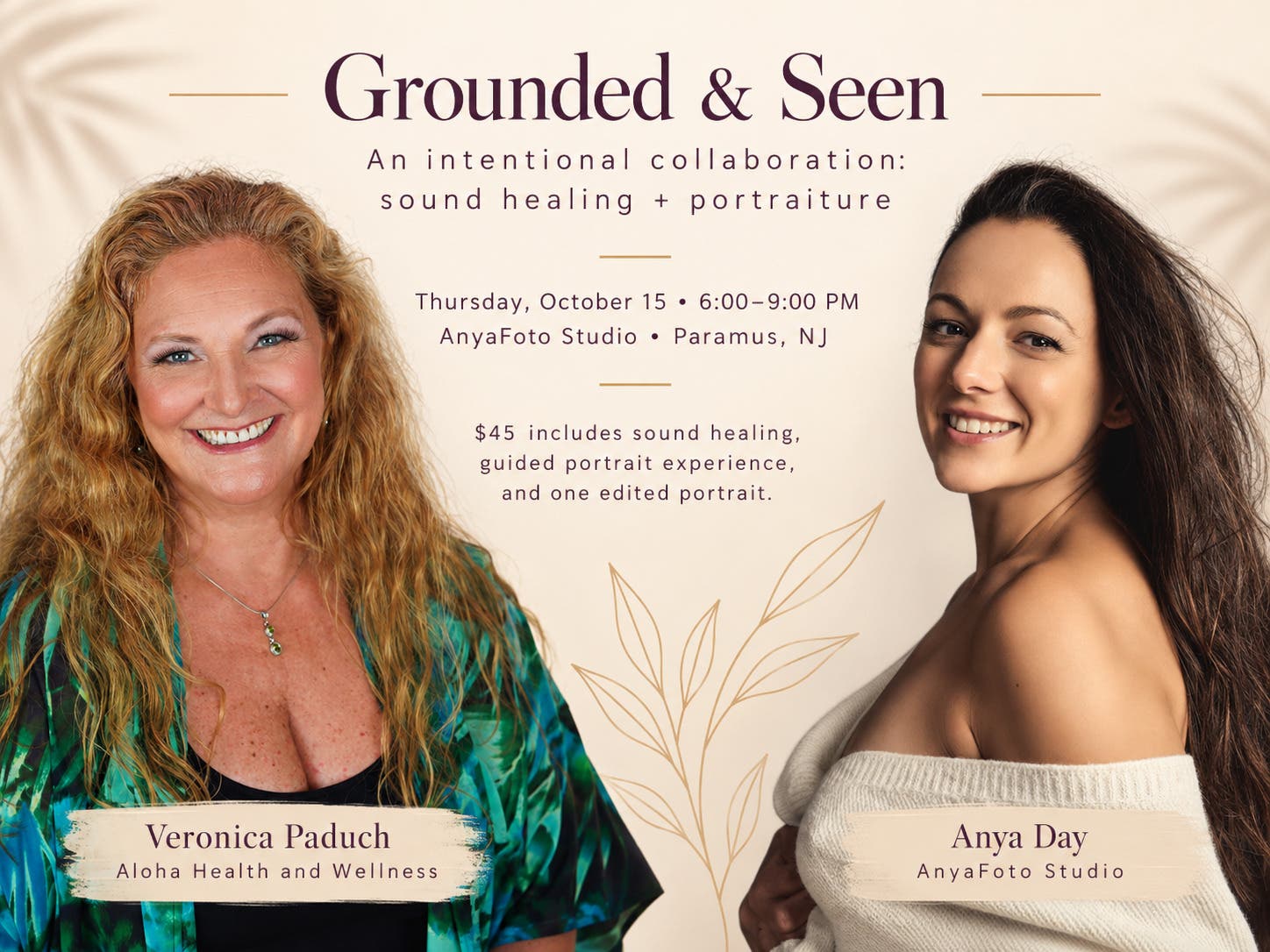 GROUNDED & SEEN - An Evening of Sound Healing + Portraiture
