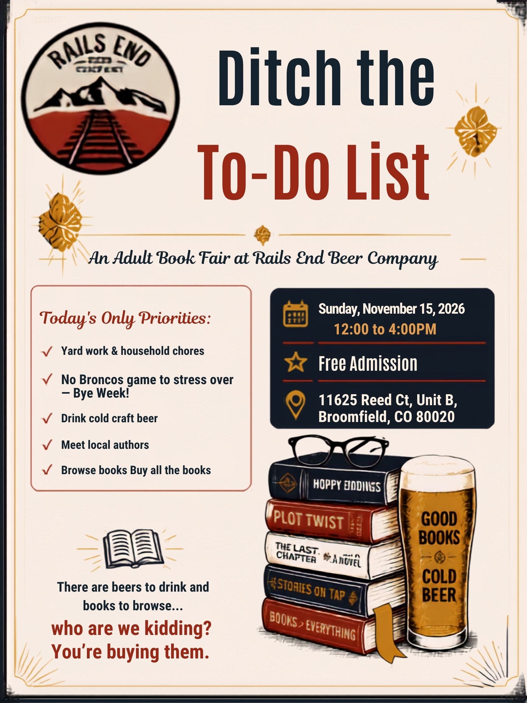 Rails End Beer Company Adult Book Fair