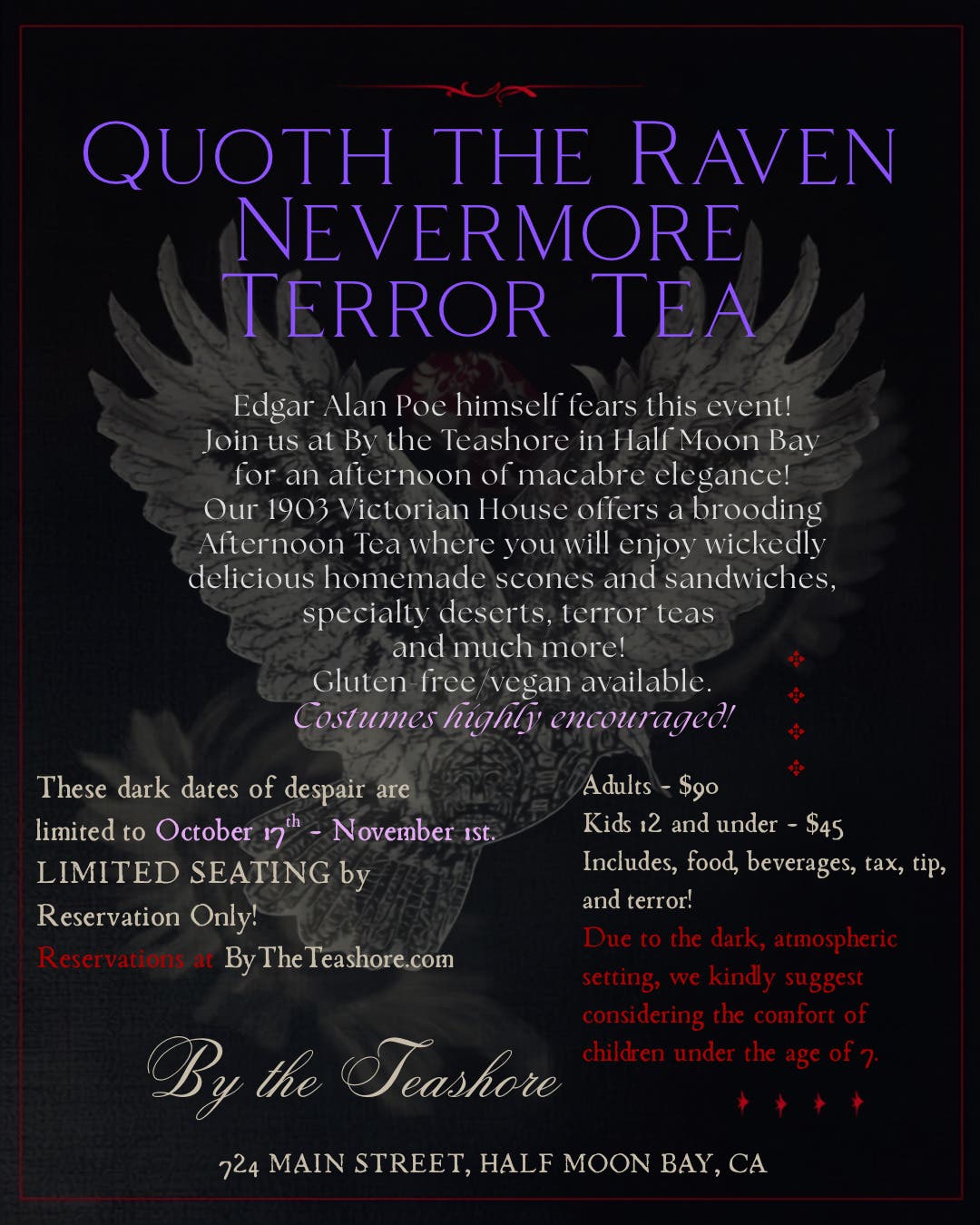 Quoth The Raven Nevermore Terror Tea