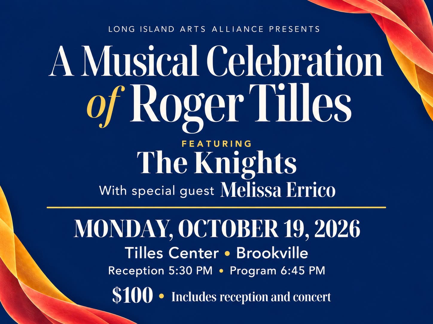 Broadway's Melissa Errico & The Knights: A Celebration of Regent Roger Tilles