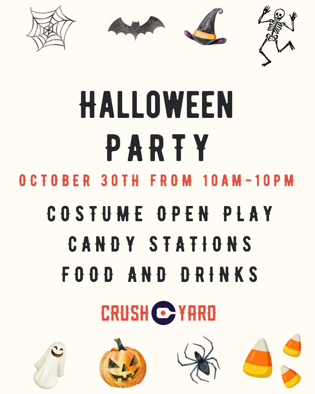 Halloween Party at Crush Yard!