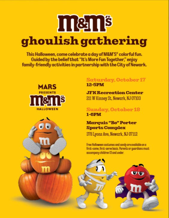 M&M’S Halloween in Newark Returns for its Twelfth Year