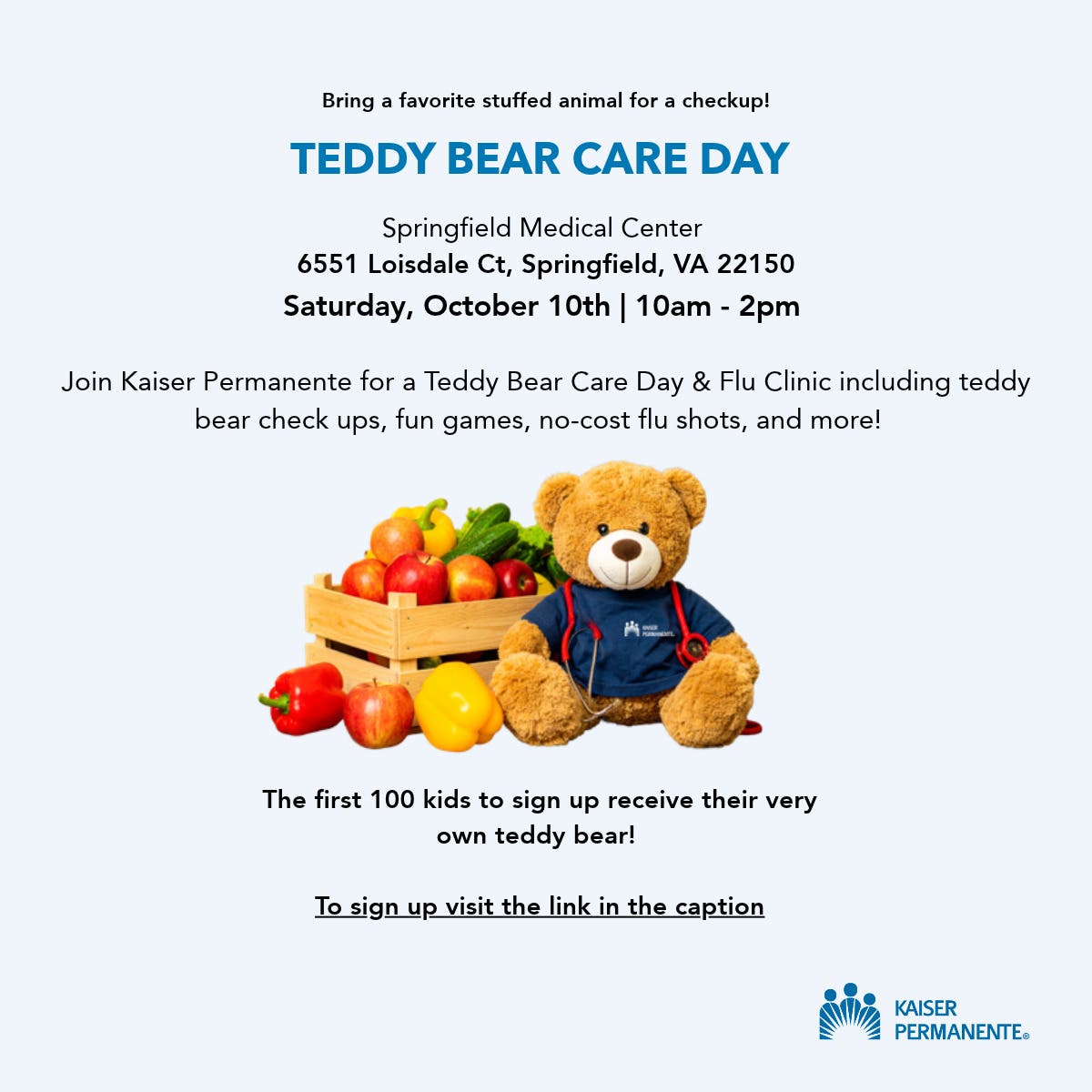Springfield Medical Center to Host Teddy Bear Care Day for Families on October 10th