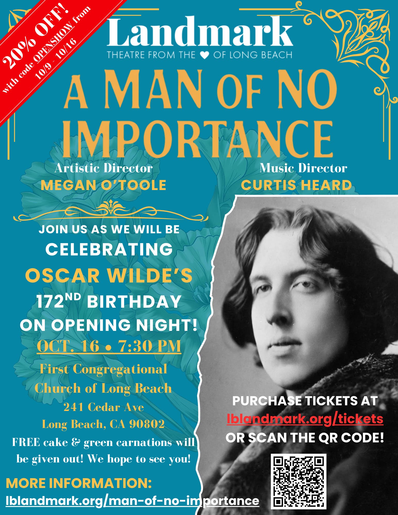 A Man of No Importance - Opening Night & Oscar Wilde's Birthday Party