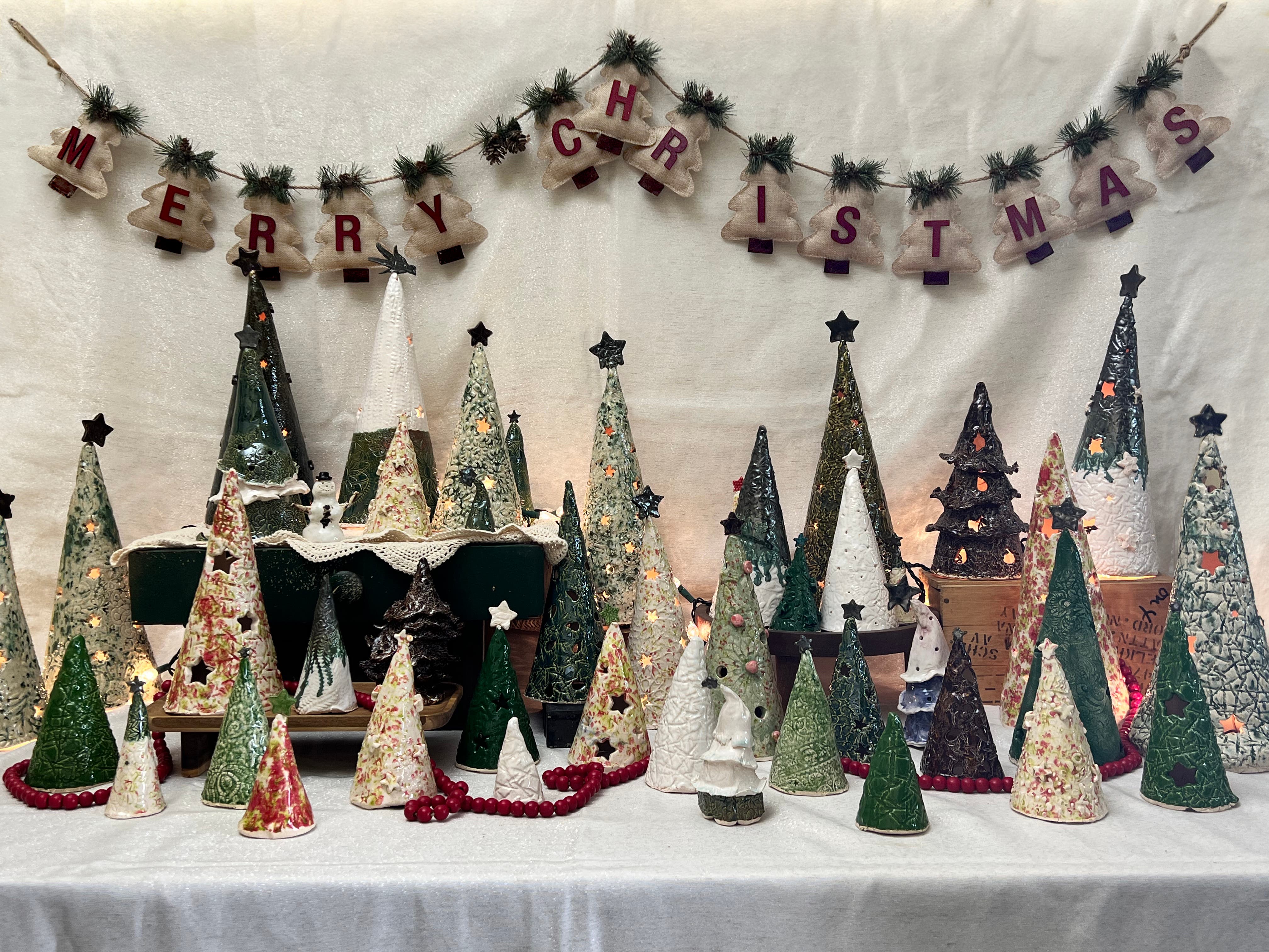 Christmas Tree and Angel Luminary Pottery Workshop