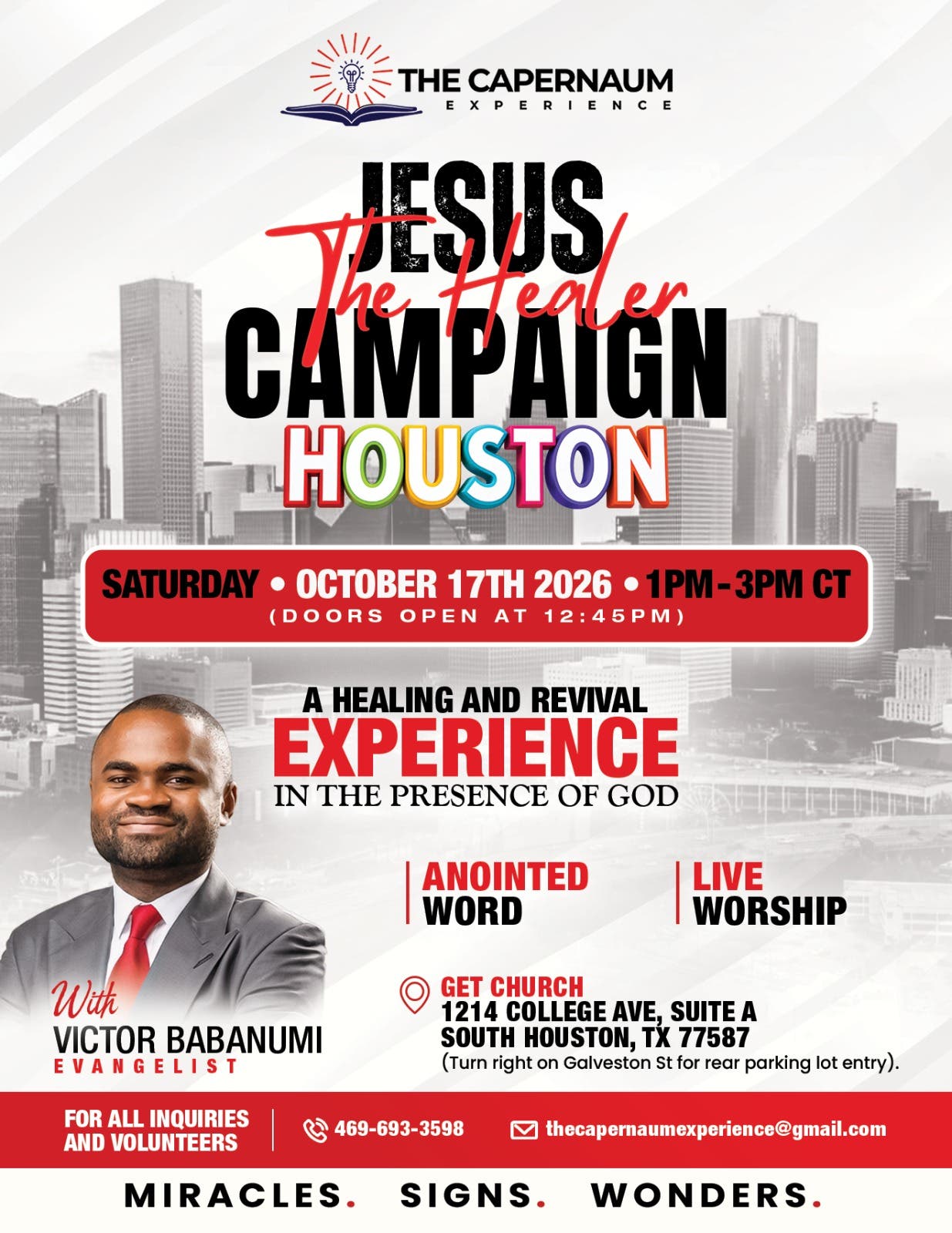 Jesus The Healer Campaign Houston
