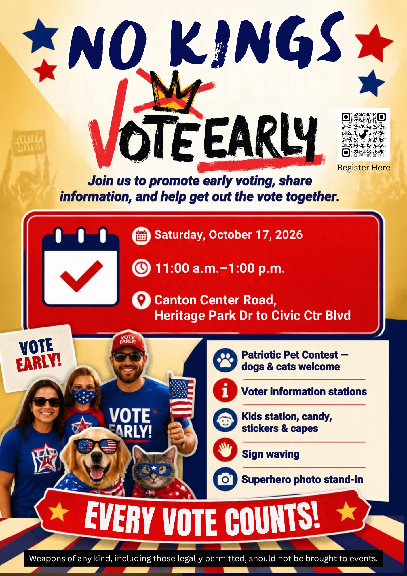 No Kings: Vote Early in Canton