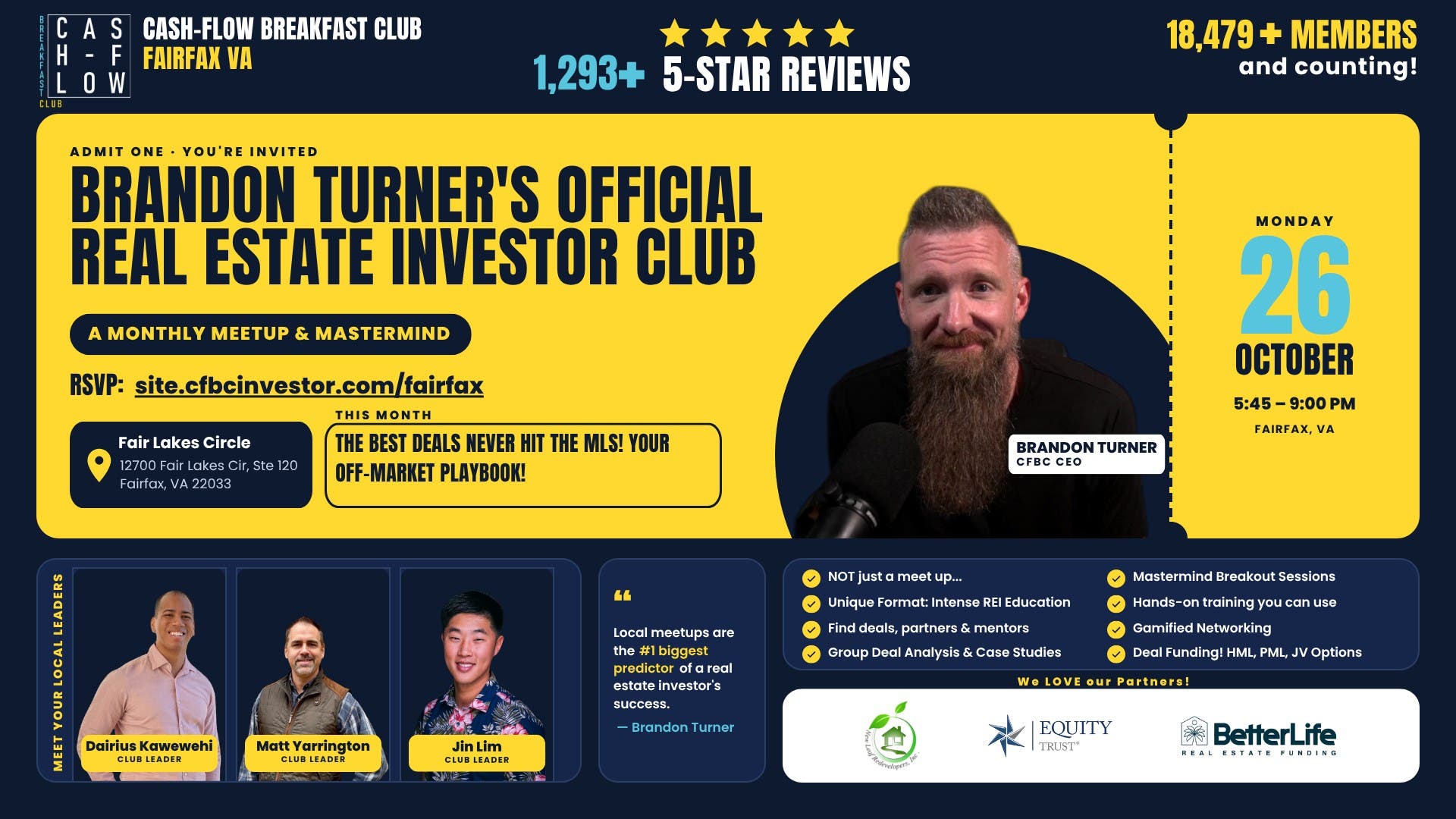 Cash-Flow Breakfast Club Fairfax: Free Real Estate Investor Meetup