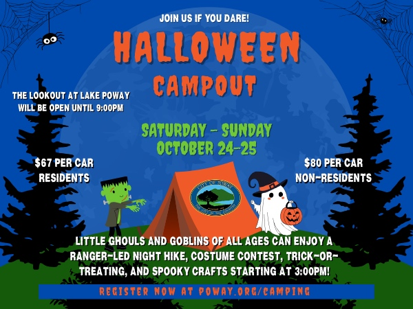 Activities will include a ranger-led night hike, a costume contest, trick-or-treating and a craft.