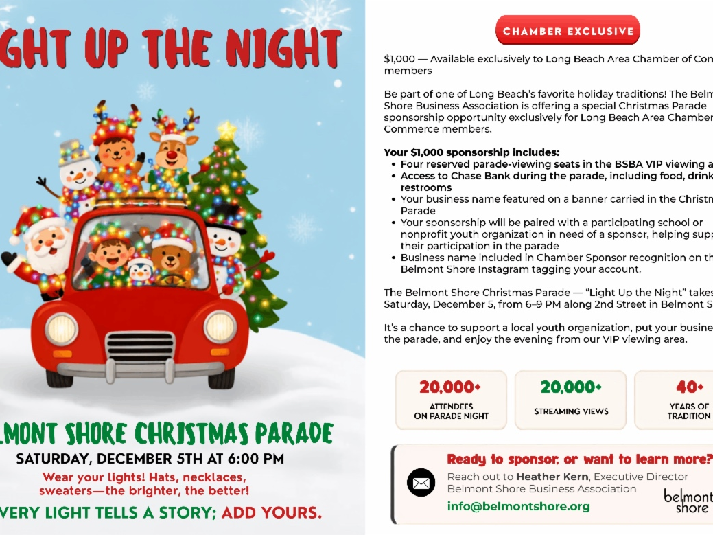 Local business groups are seeking sponsors for the upcoming Christmas parade in Belmont Shore.