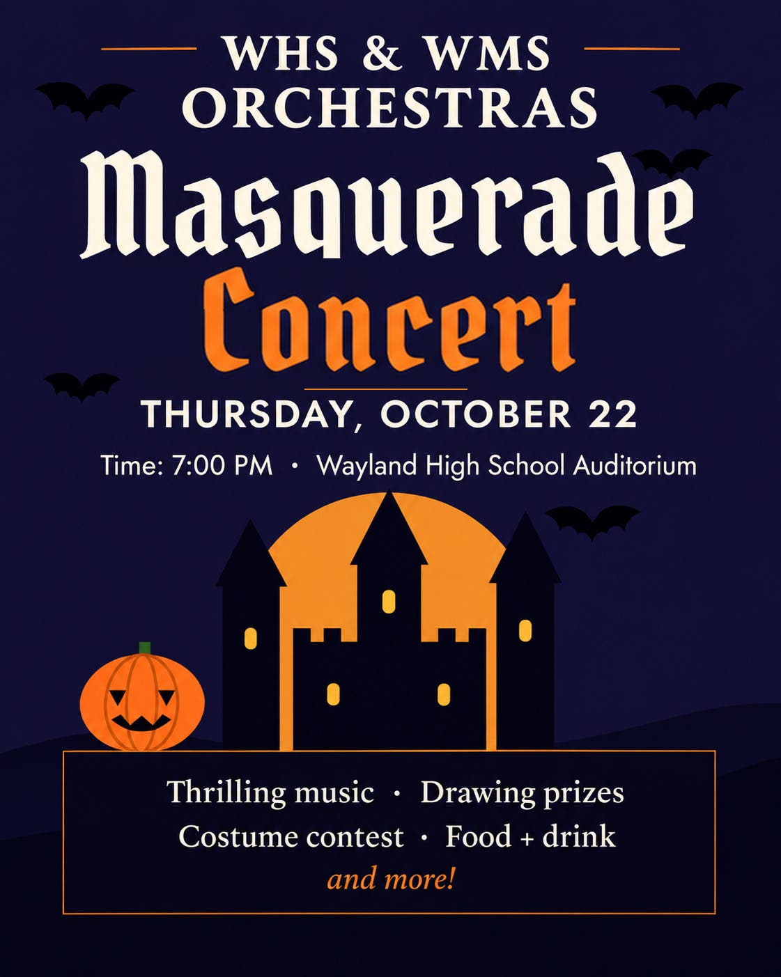 WHS & WMS Orchestras Masquerade Concert.
