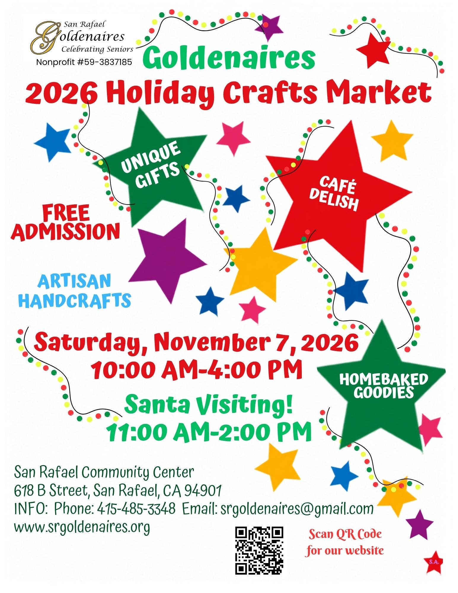 Goldenaires 2026 Holiday Crafts Market