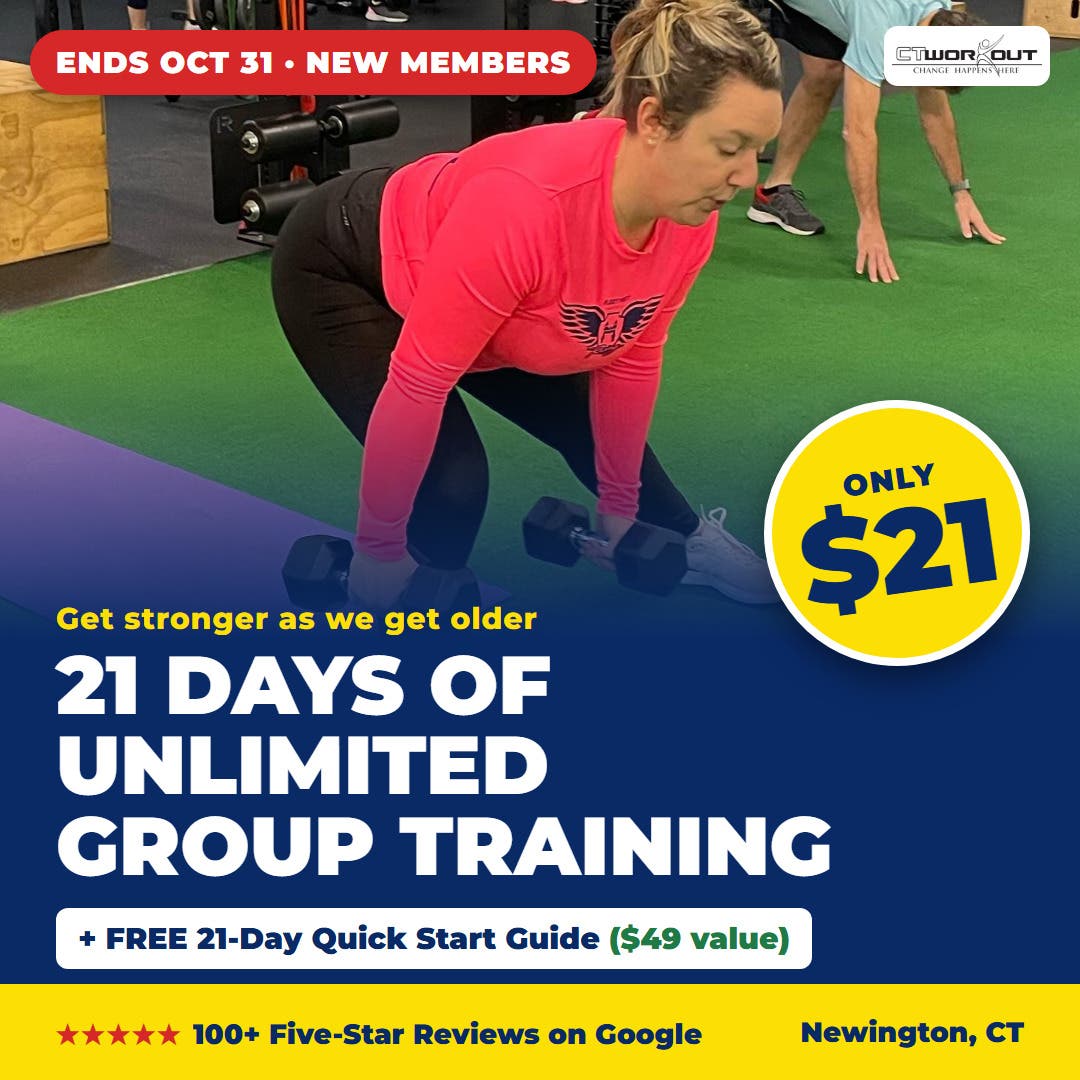 21 Days of Unlimited Group Training for $21 in Newington (Ends Oct 31)