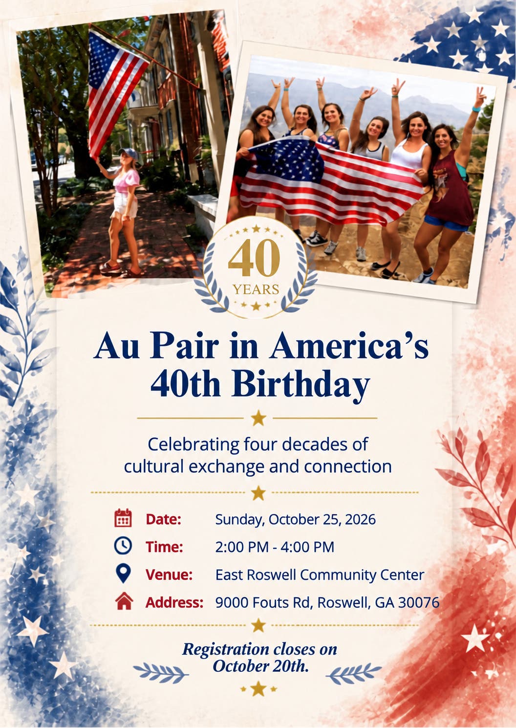 Au Pair In America's 40th Birthday