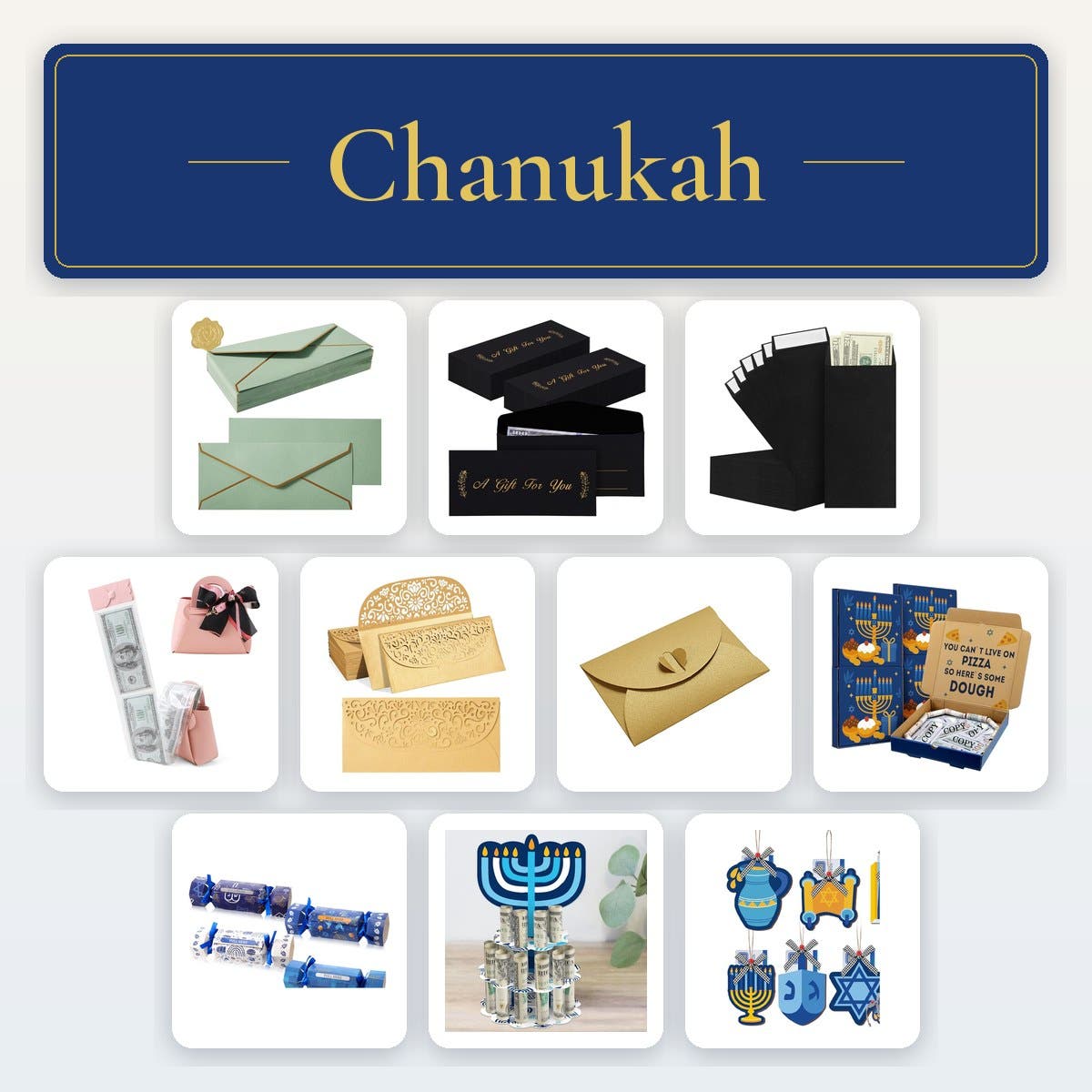 Chanukah money & gift card holder ideas: 10 curated picks, every piece linked