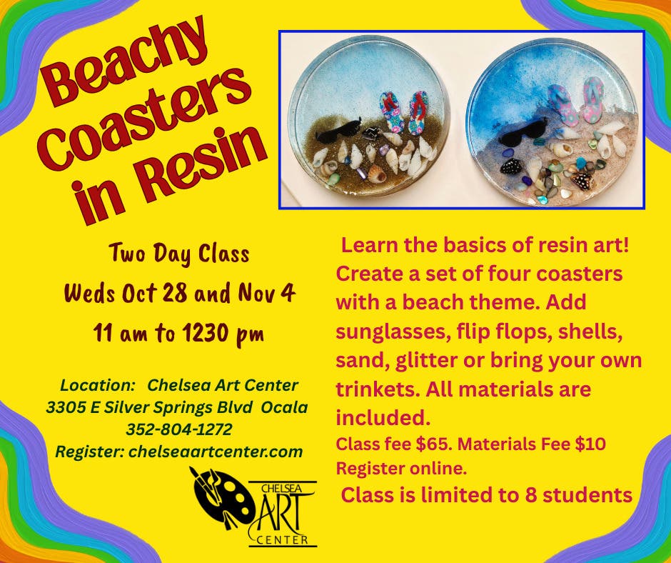 Beachy Coasters In Resin