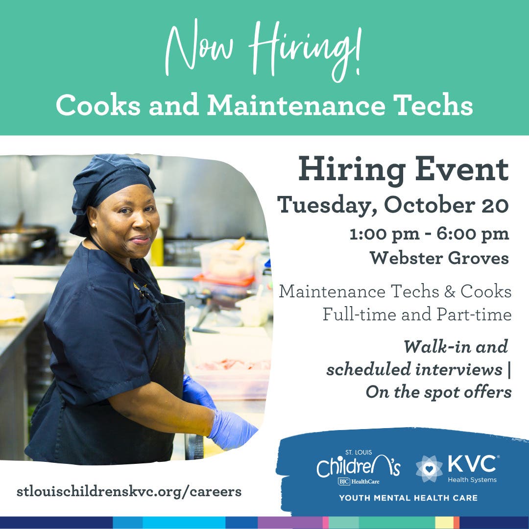  Hiring Event - KVC Missouri Children’s Mental Wellness Campus