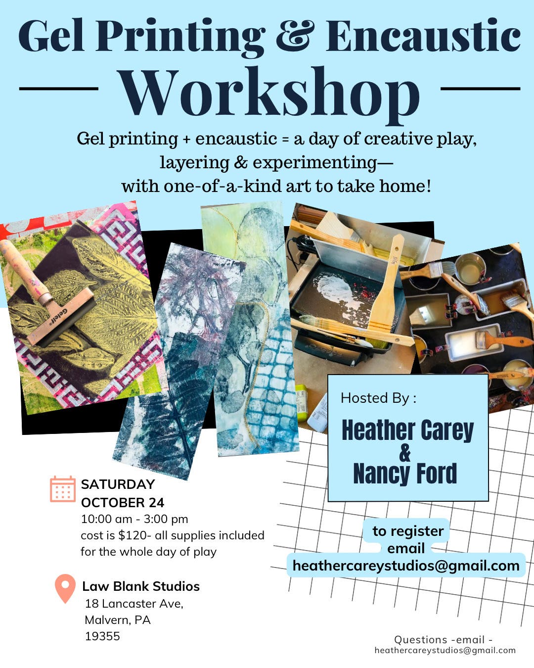 Layers & Impressions A Gel Plate Printmaking & Encaustic Workshop