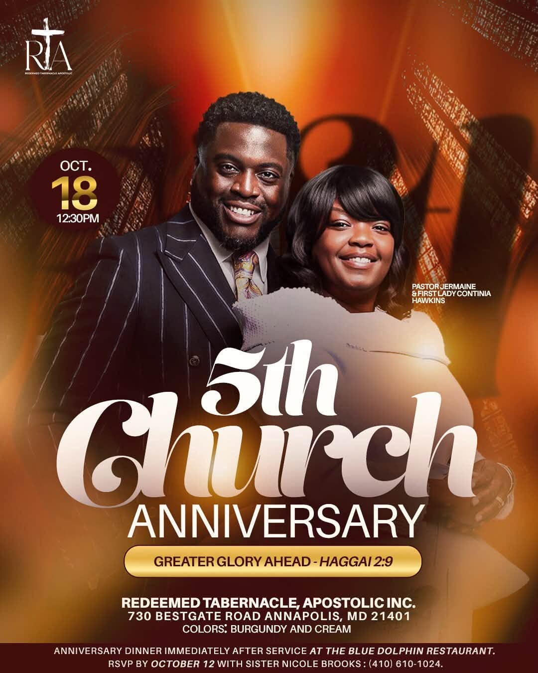 Redeemed Tabernacle, Apostolic Inc. 5th Church Anniversary