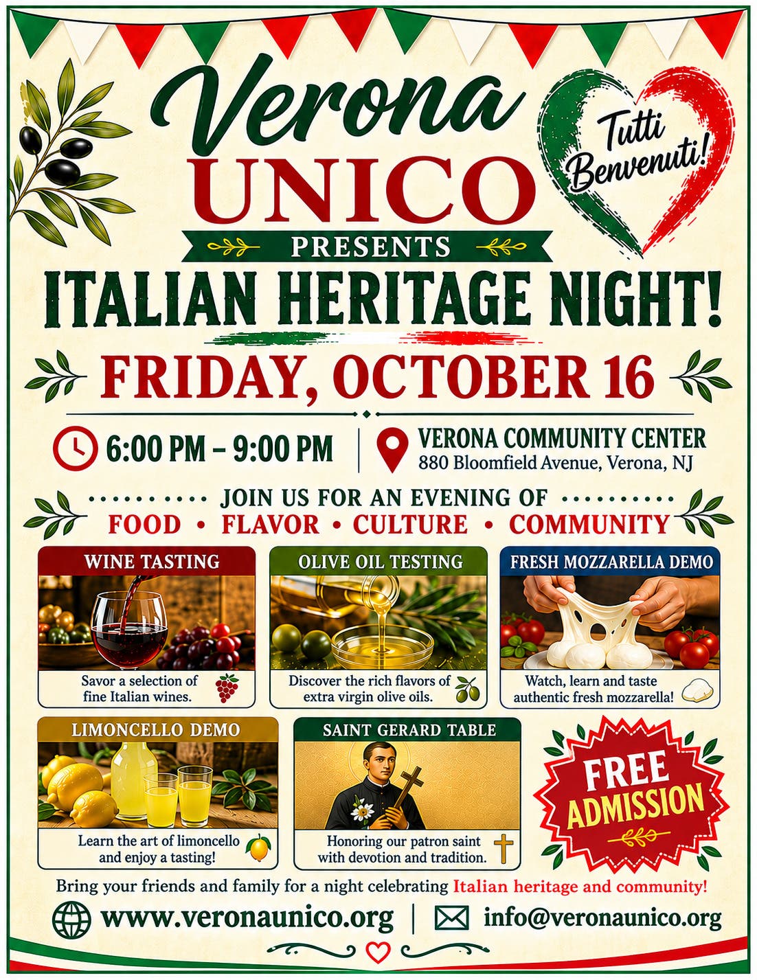 Verona Unico Italian Heritage Night