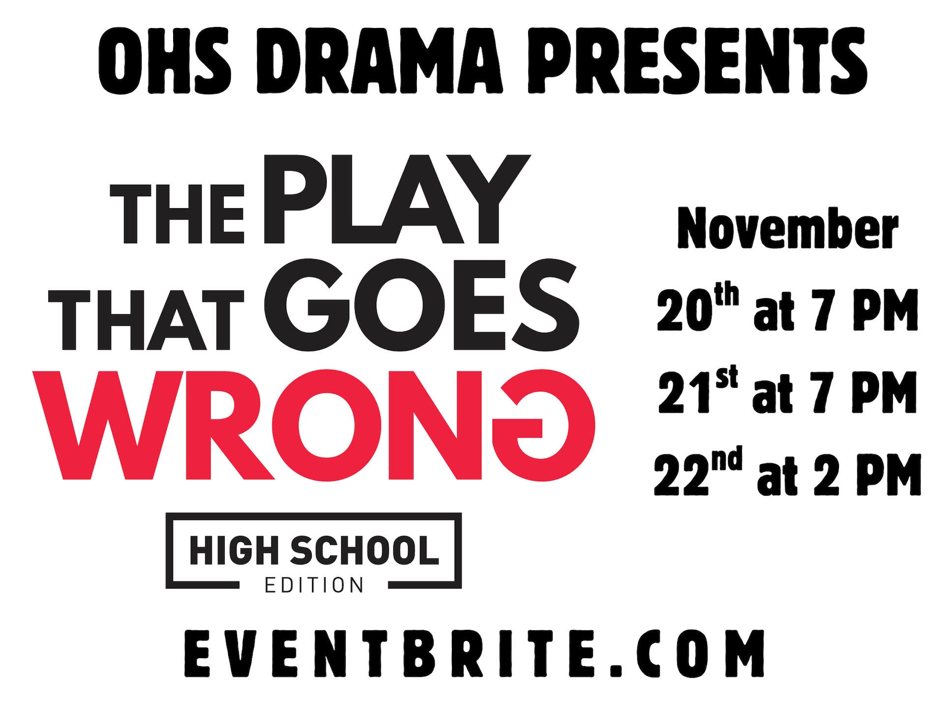 Oxford High School Drama Presents: The Play That Goes Wrong HS Edition