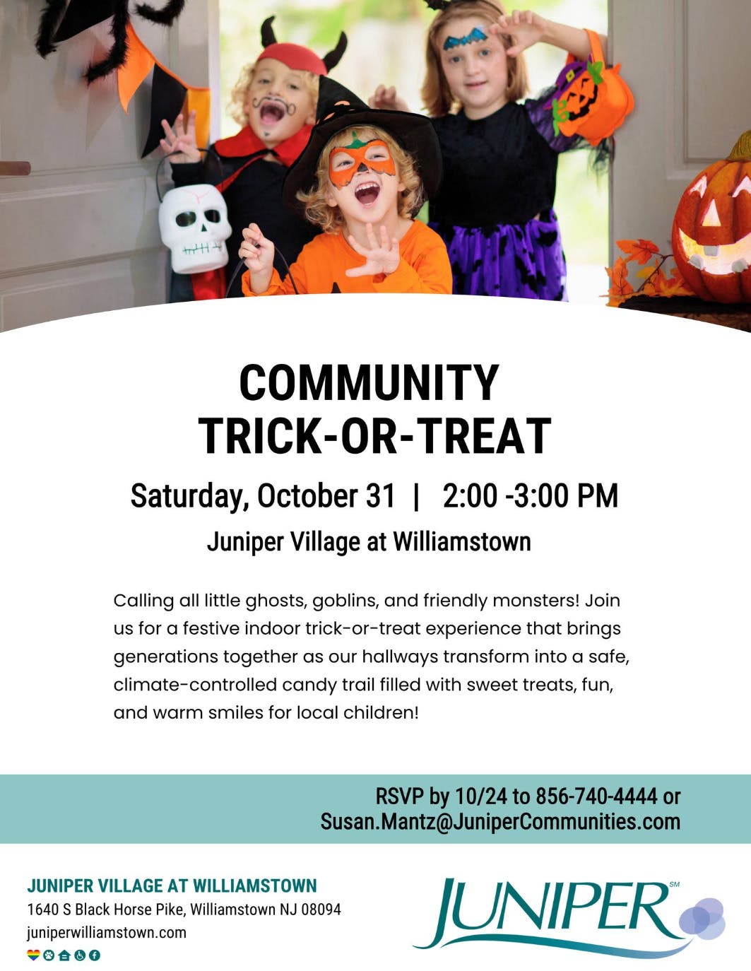 Community Trick-Or-Treat at Juniper Village at Williamstown!
