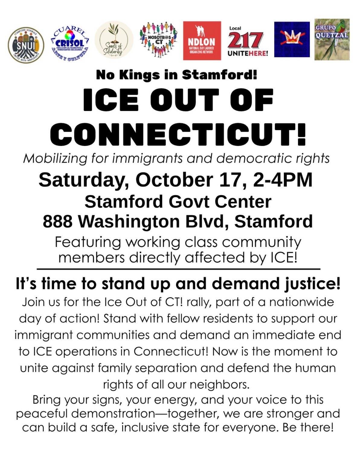 ICE OUT OF CT rally